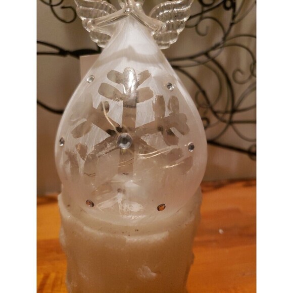 Light Up Beautifully Decorated LED Art Glass 5" Angel Ornament Praying. NWT. - Picture 6 of 7